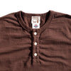 Samurai Jeans SJST-SC02 Organic Cotton Henley (Dark Chestnut)