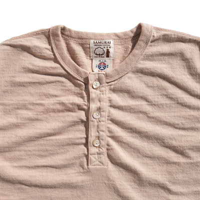 Samurai Jeans SJST-SC02 Organic Cotton Henley (Light Chestnut)