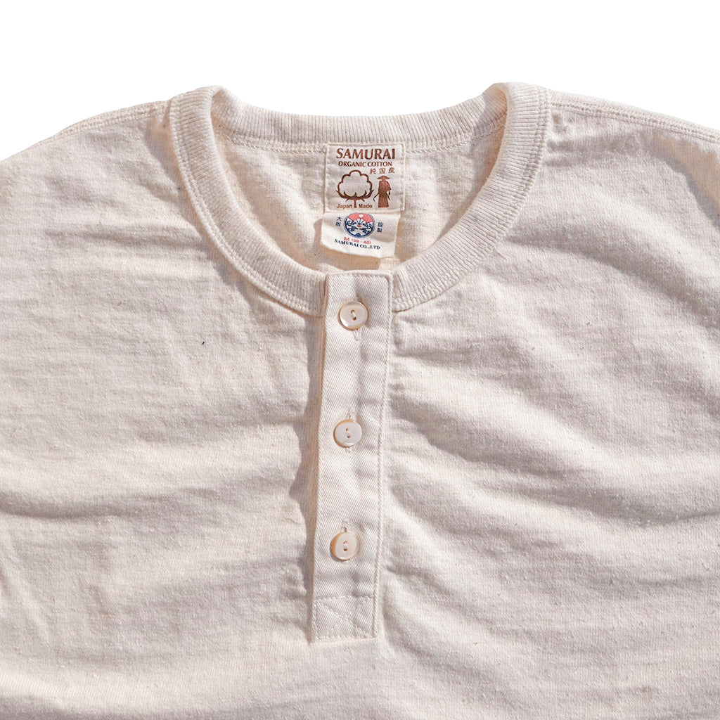 Samurai Jeans SJST-SC02 Organic Cotton Henley (Natural)