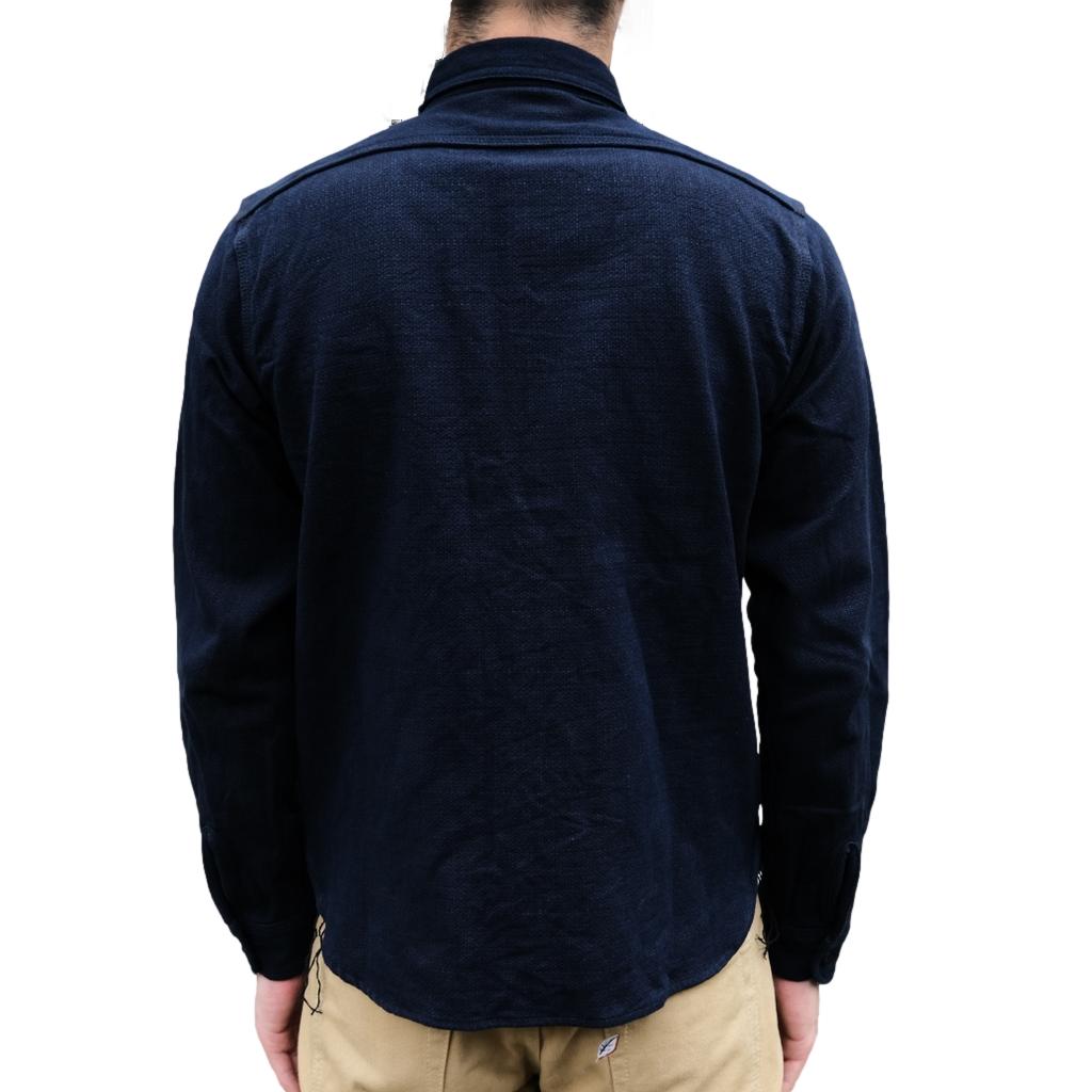Samurai Jeans SAK24-01 Natural Indigo x Black Sashiko Work