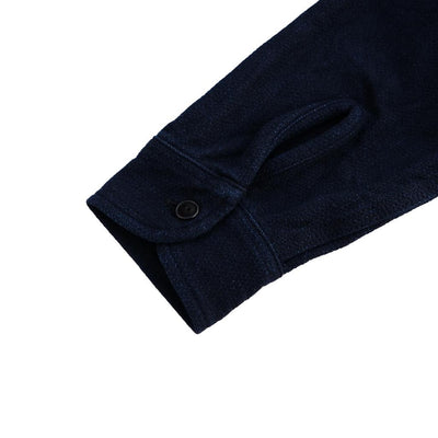 Samurai Jeans SAK24-01 Natural Indigo x Black Sashiko Work Shirt