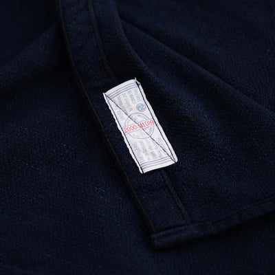 Samurai Jeans SAK24-01 Natural Indigo x Black Sashiko Work Shirt