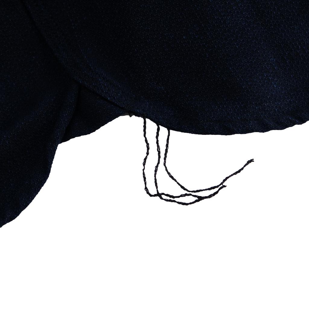 Samurai Jeans SAK24-01 Natural Indigo x Black Sashiko Work Shirt