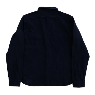 Samurai Jeans SAK24-01 Natural Indigo x Black Sashiko Work Shirt
