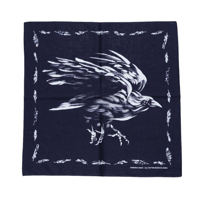 Samurai Jeans "Yatagarasu" Selvedge Bandana (Blue)