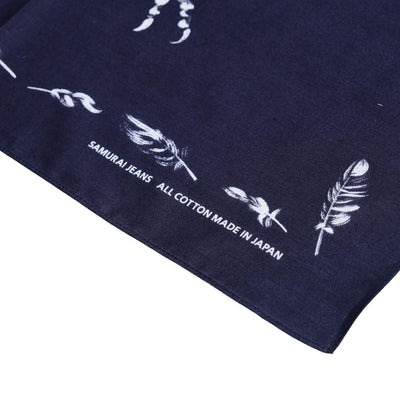 Samurai Jeans "Yatagarasu" Selvedge Bandana (Blue)