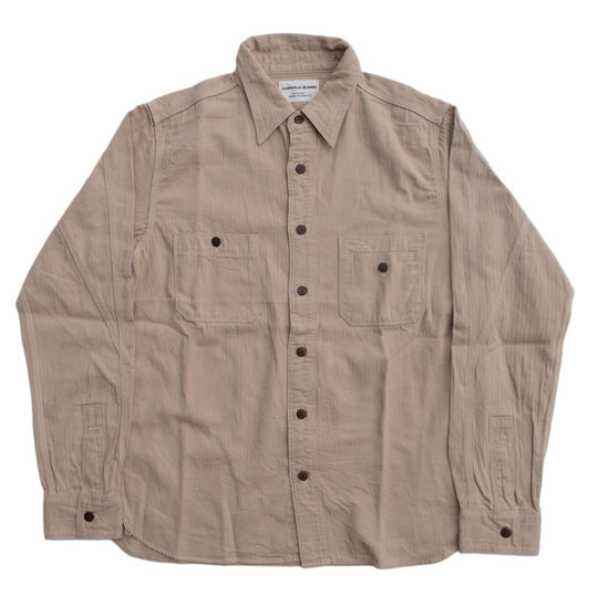 Samurai SJCBS24-HB Selvedge Herringbone Work Shirt (Beige)