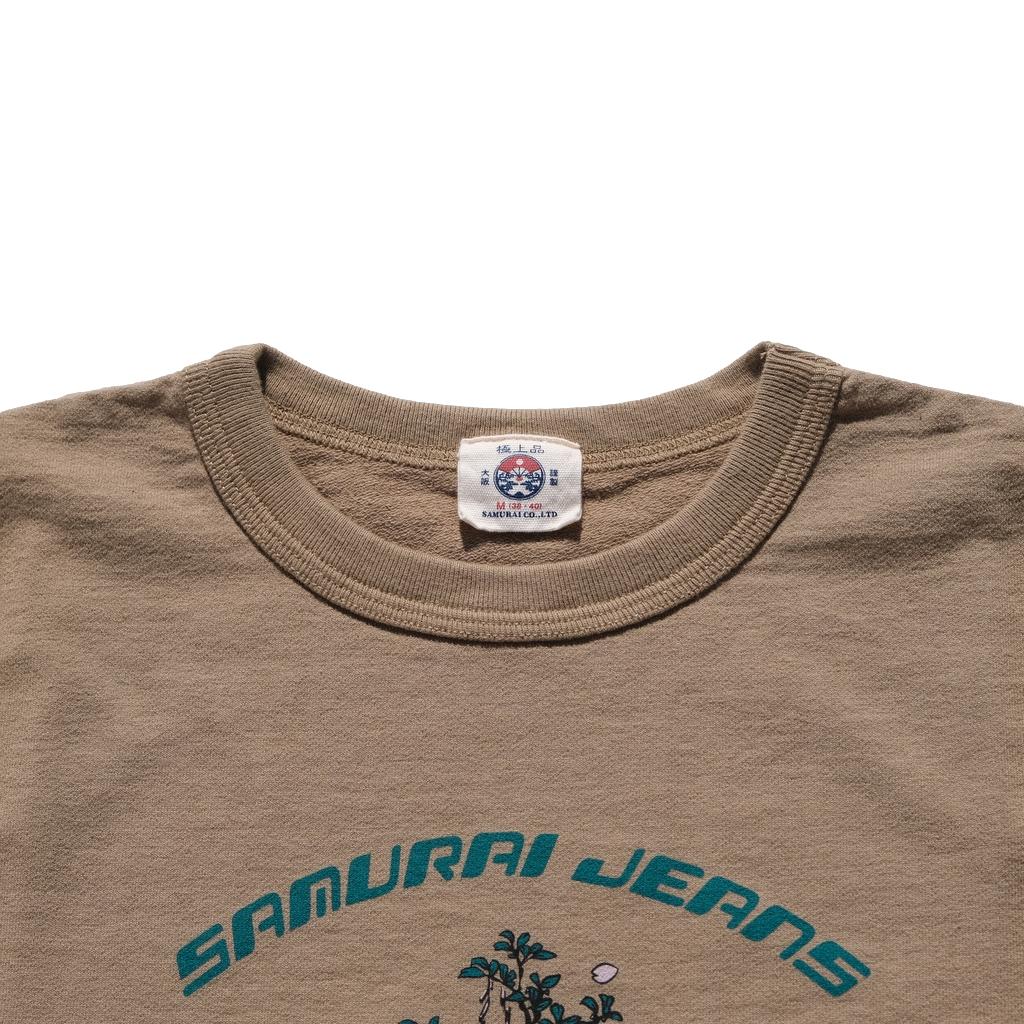 Samurai Jeans SJST24-106 Loopwheel Logo Print Tee (Olive)