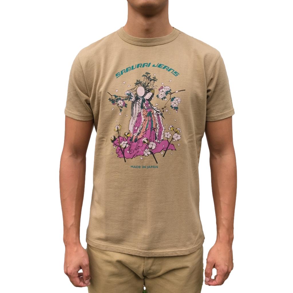 Samurai Jeans SJST24-106 Loopwheel Logo Print Tee (Olive)