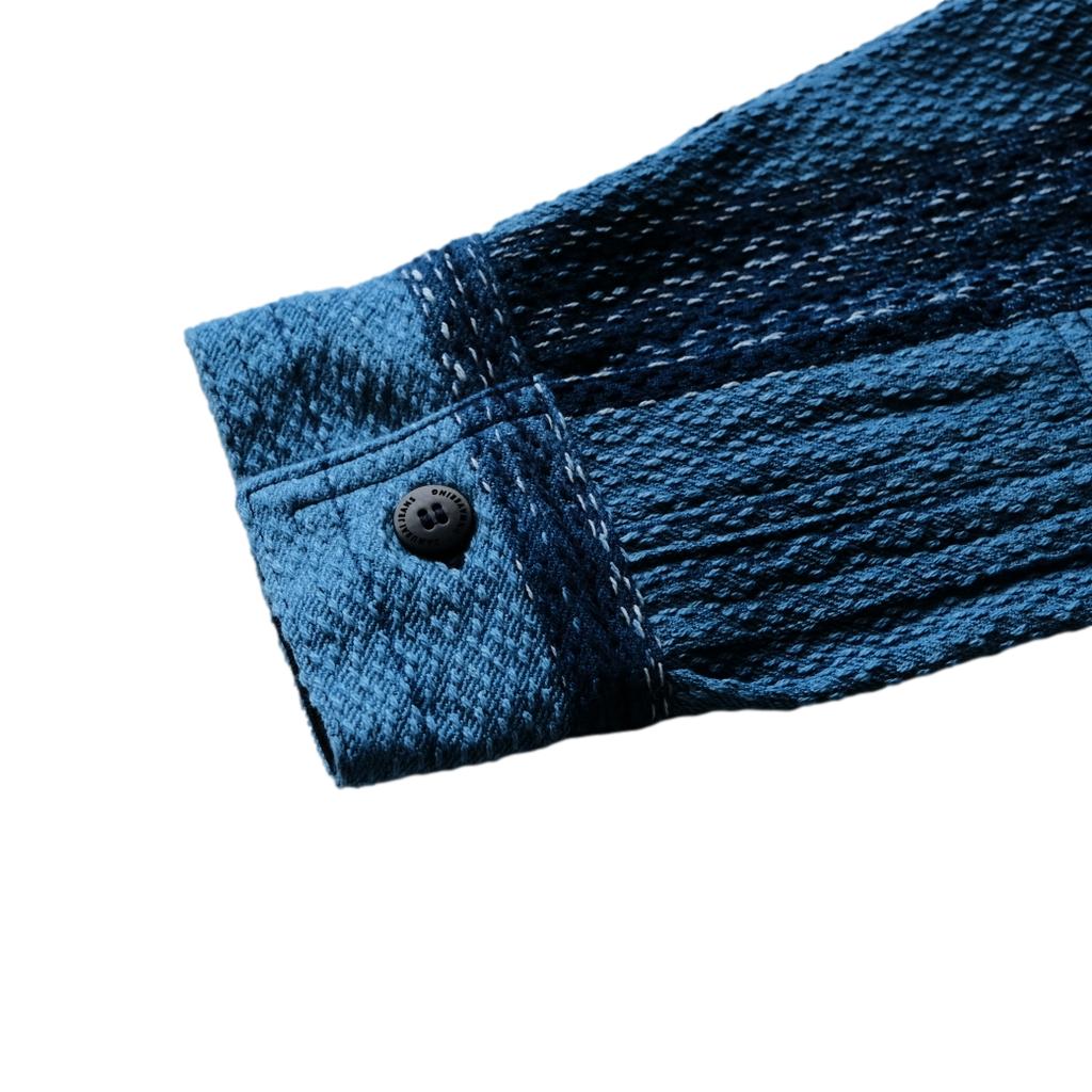 Samurai Jeans SKN24-01 Natural Indigo Sashiko Rain Kasuri