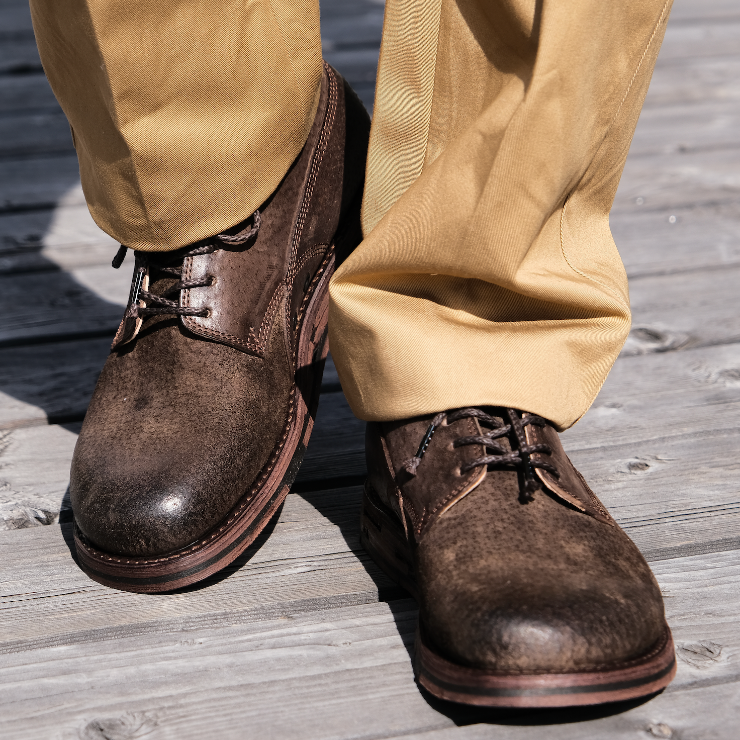 Miyagi Kogyo "Arthful" Derby Shoes - Okayama Denim