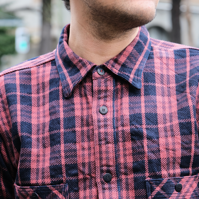 OD+SJ "Yoroi" Heavyweight Rope Dyed Indigo Flannel Shirt