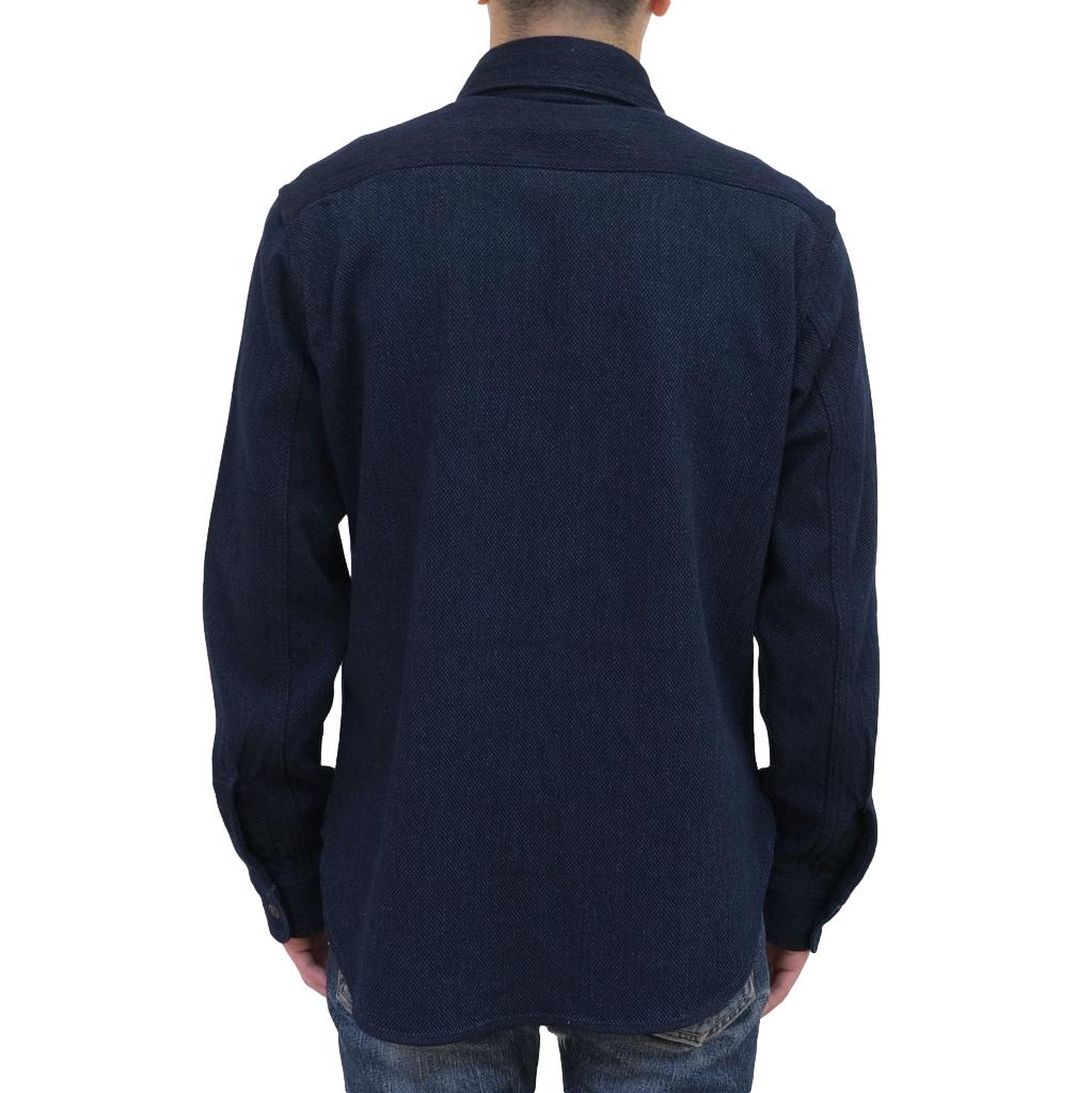 Studio D'Artisan Indigo Sashiko Work Shirt