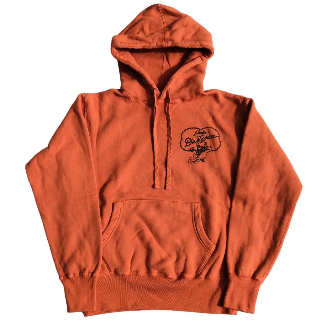 Studio D'Artisan "Denim Hunter" Logo Print Hoodie (Orange)