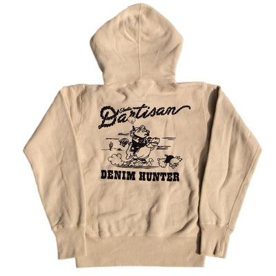 Studio D'Artisan "Denim Hunter" Logo Print Hoodie (Ivory)