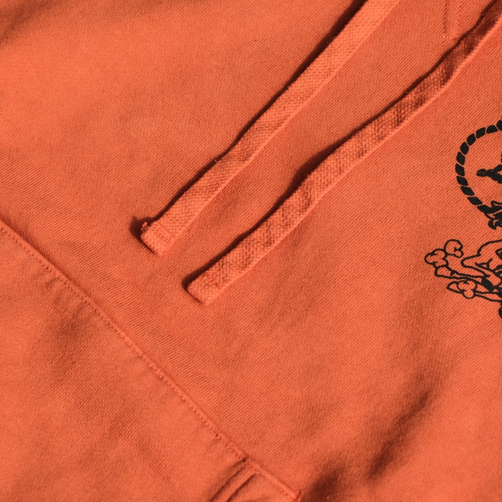 Studio D'Artisan "Denim Hunter" Logo Print Hoodie (Orange)