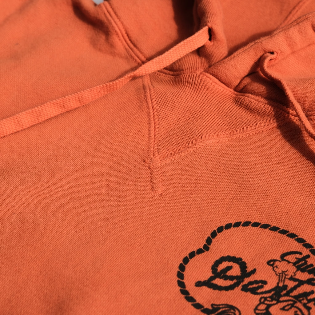 Studio D'Artisan "Denim Hunter" Logo Print Hoodie (Orange)