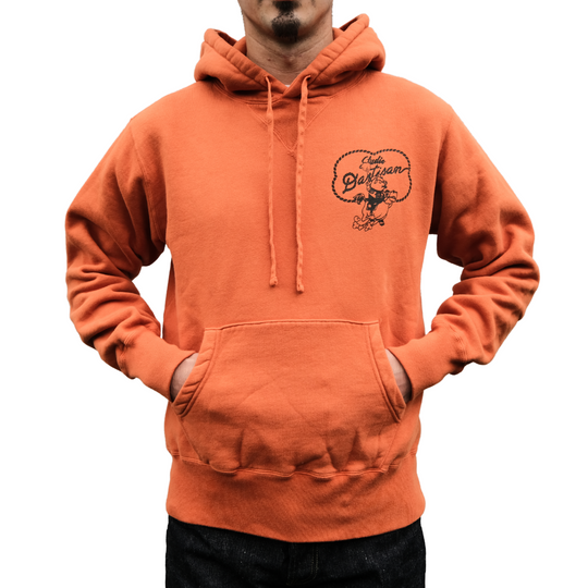 Studio D'Artisan "Denim Hunter" Logo Print Hoodie (Orange)
