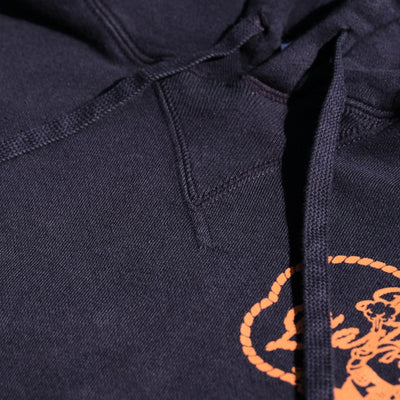 Studio D'Artisan "Denim Hunter" Logo Print Hoodie (Navy)