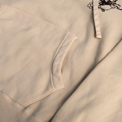 Studio D'Artisan "Denim Hunter" Logo Print Hoodie (Ivory)