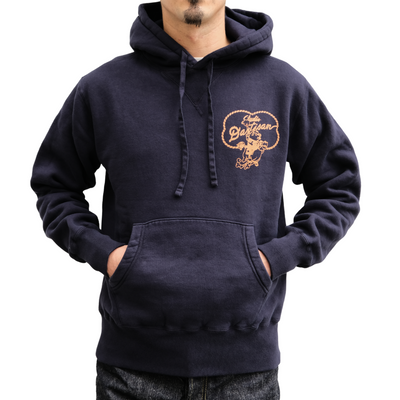 Studio D'Artisan "Denim Hunter" Logo Print Hoodie (Navy)