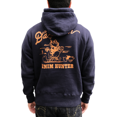 Studio D'Artisan "Denim Hunter" Logo Print Hoodie (Navy)