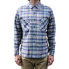 Studio D'Artisan No.8 Heavyweight Check Flannel Shirt (Blue)