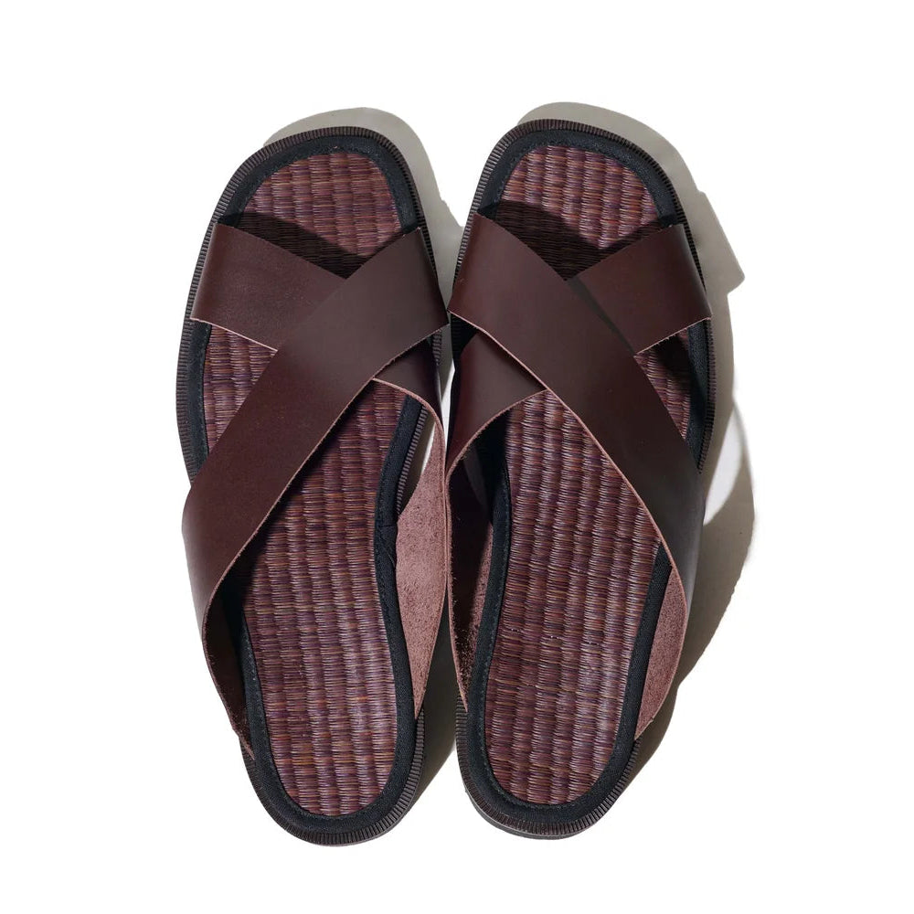 Liberato Tatami Cross Sandals (Brown)