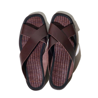 Liberato Tatami Cross Sandals (Brown)