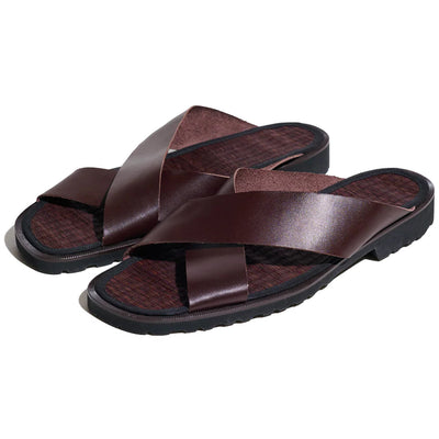 Liberato Tatami Cross Sandals (Brown)