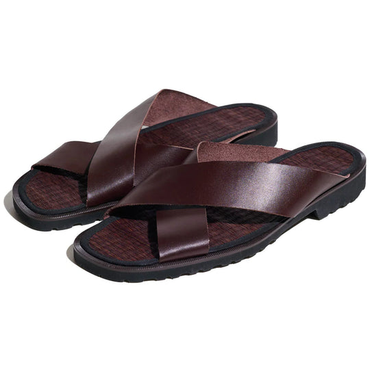 Liberato Tatami Cross Sandals (Brown)