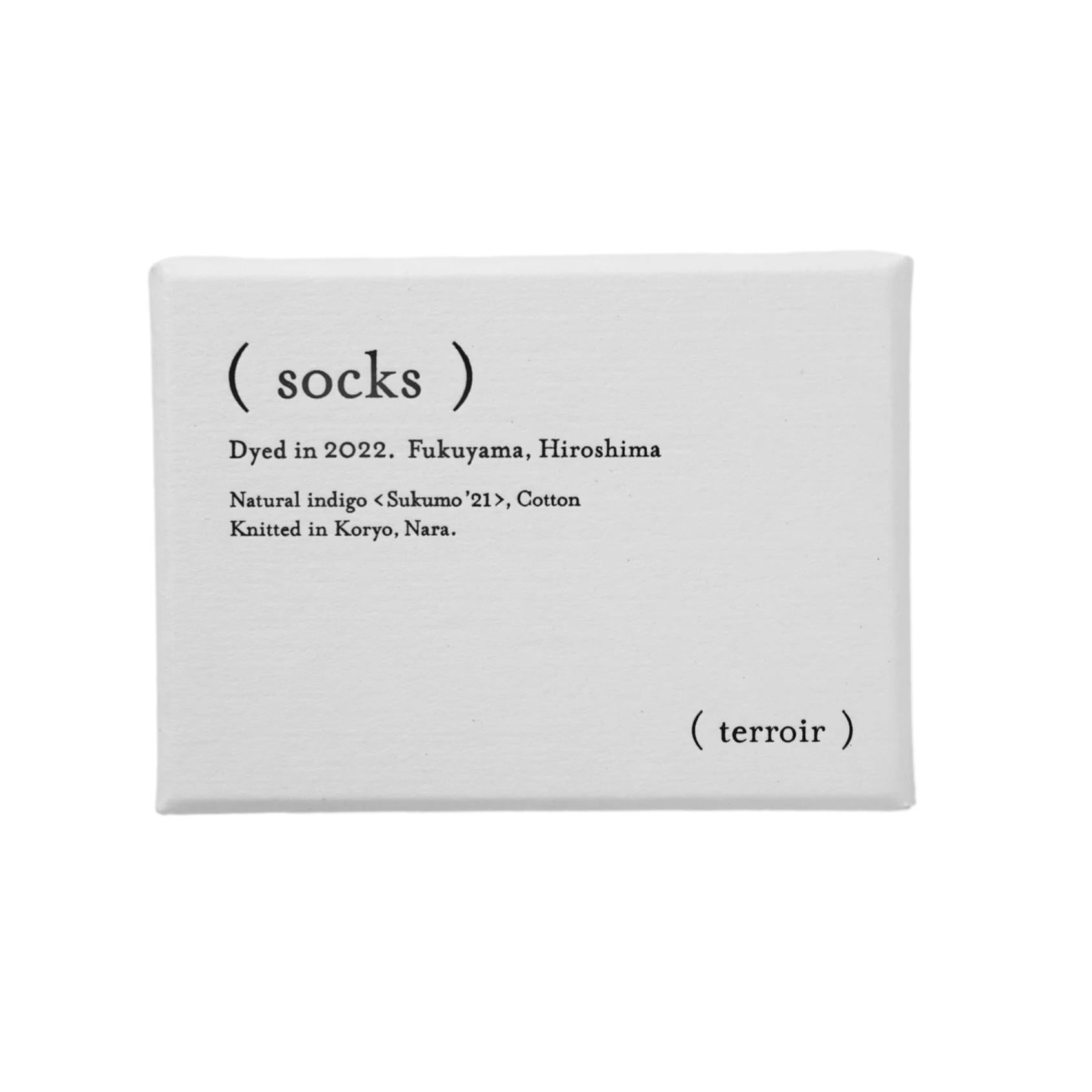 Terroir Natural Indigo Low Gauge Knit Socks (Color 1)