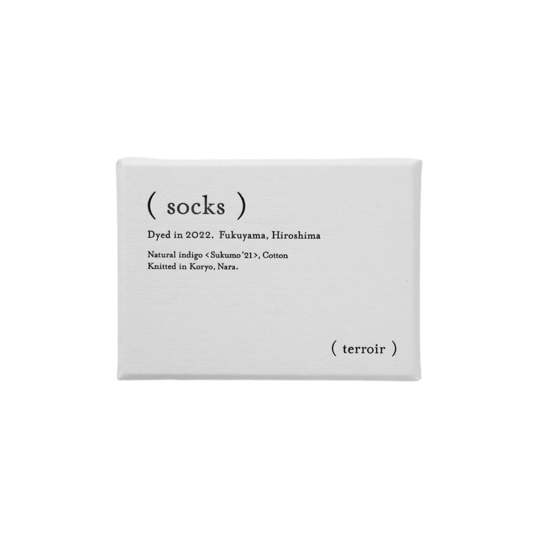 Terroir Natural Indigo Low Gauge Knit Socks (Color 3)