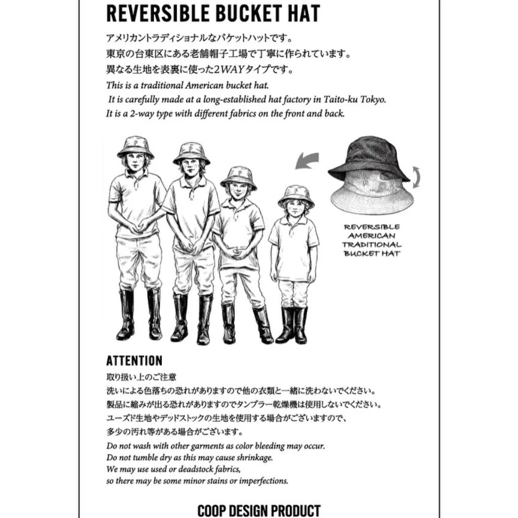 Coop Design Store Charcoal French Linen Reversible Bucket Hat