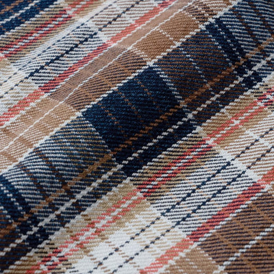 Big John Heavyweight Rope Dyed Indigo Check Flannel Work Shirt (Red)