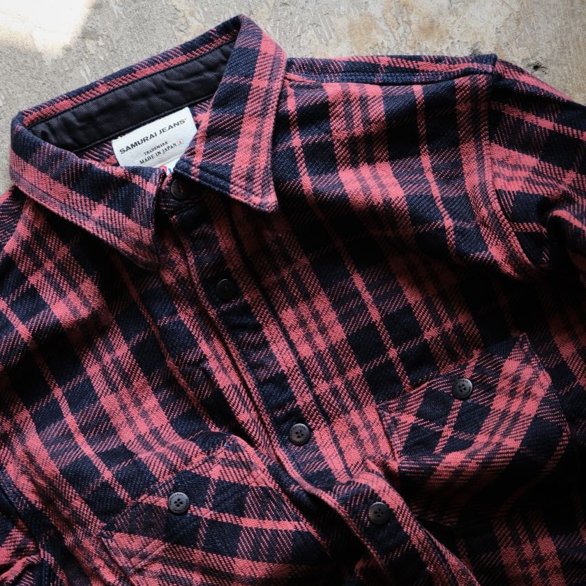The OD+SJ "Yoroi" Heavyweight Rope Dyed Indigo Flannel Shirt