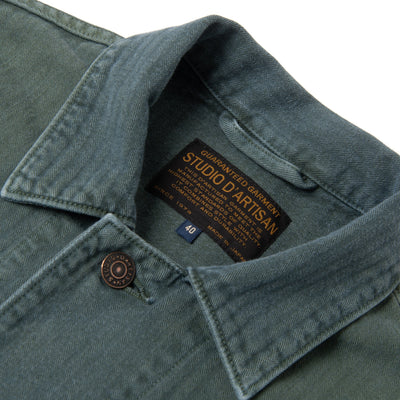 [Pre-Order] Studio D'Artisan "Indigo. Green" Herringbone Military Coverall