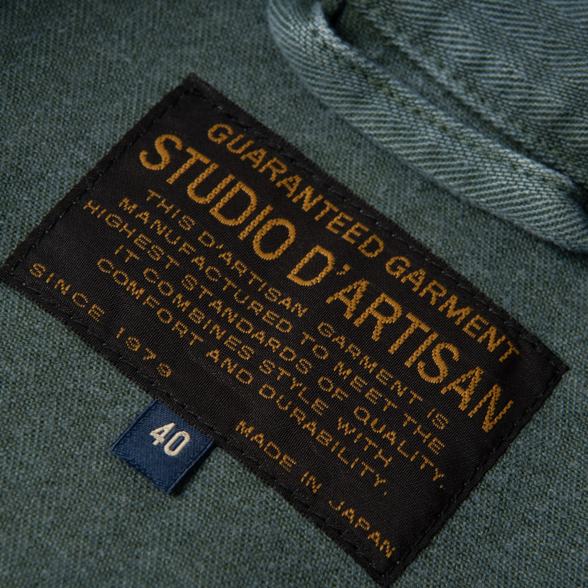[Pre-Order] Studio D'Artisan "Indigo. Green" Herringbone Military Coverall