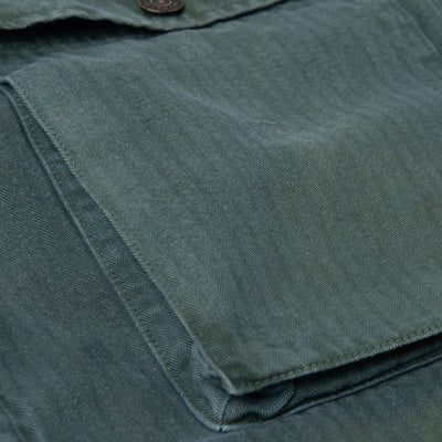 [Pre-Order] Studio D'Artisan "Indigo. Green" Herringbone Military Coverall