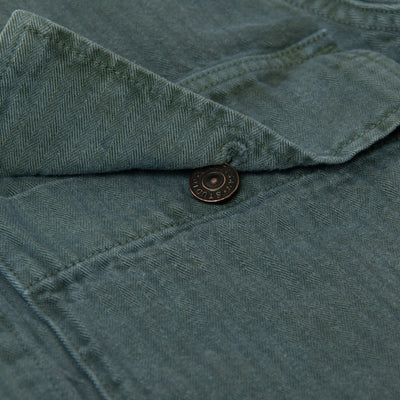 [Pre-Order] Studio D'Artisan "Indigo. Green" Herringbone Military Coverall
