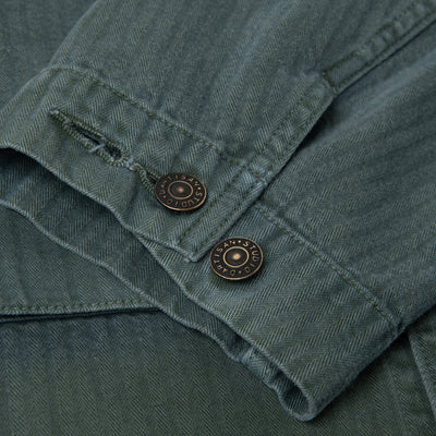 [Pre-Order] Studio D'Artisan "Indigo. Green" Herringbone Military Coverall