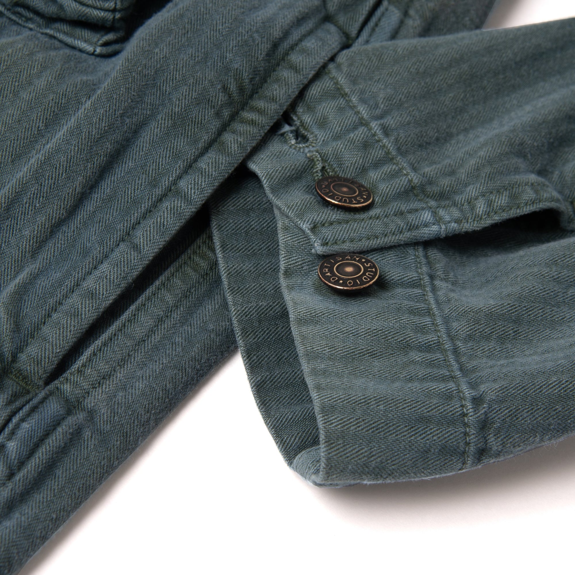 [Pre-Order] Studio D'Artisan "Indigo. Green" Herringbone Military Coverall