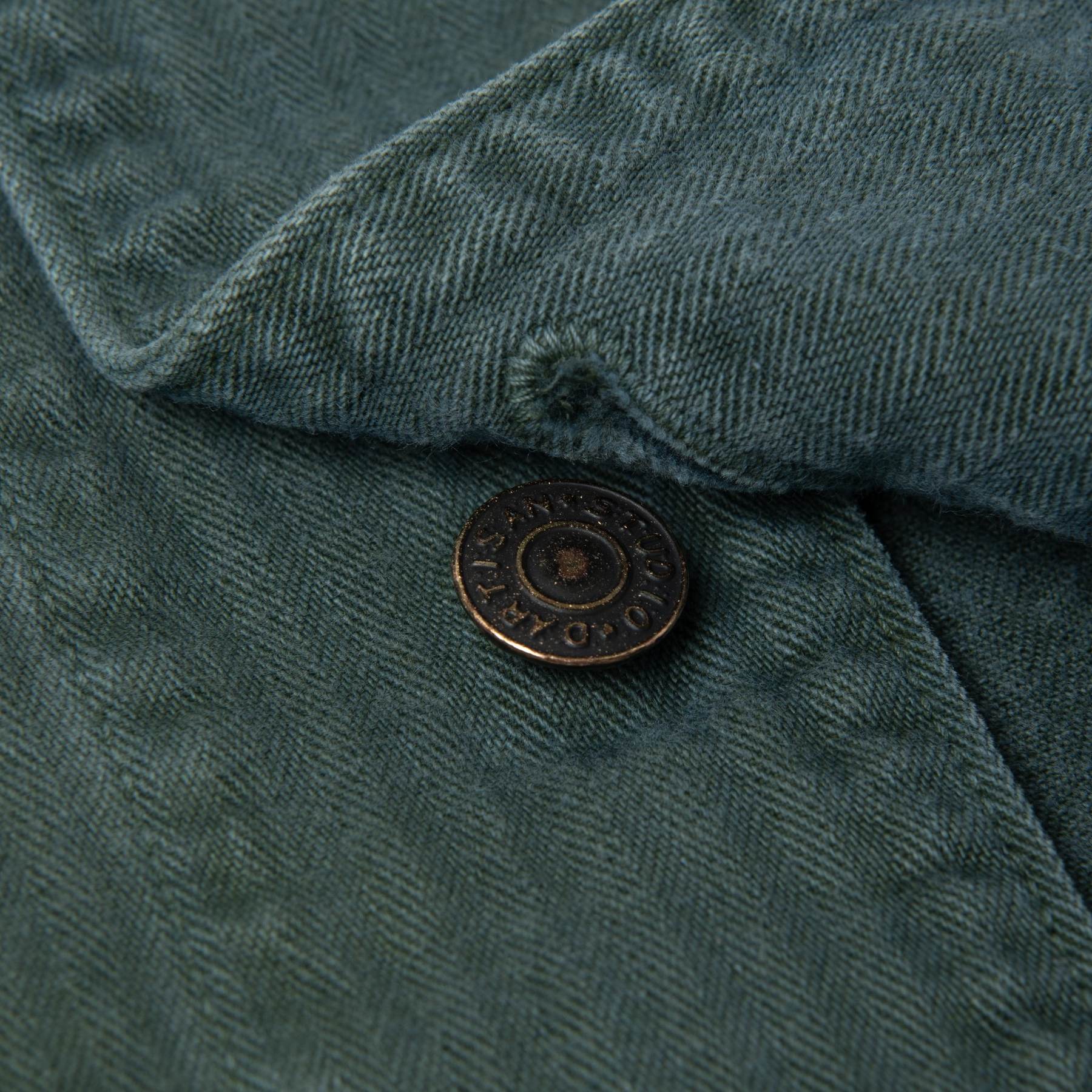 [Pre-Order] Studio D'Artisan "Indigo. Green" Herringbone Military Coverall