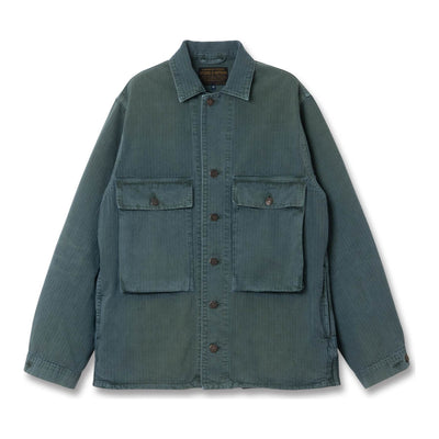 [Pre-Order] Studio D'Artisan "Indigo. Green" Herringbone Military Coverall