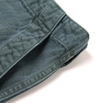 [Pre-Order] Studio D'Artisan "Indigo Green" Herringbone Baker Pants