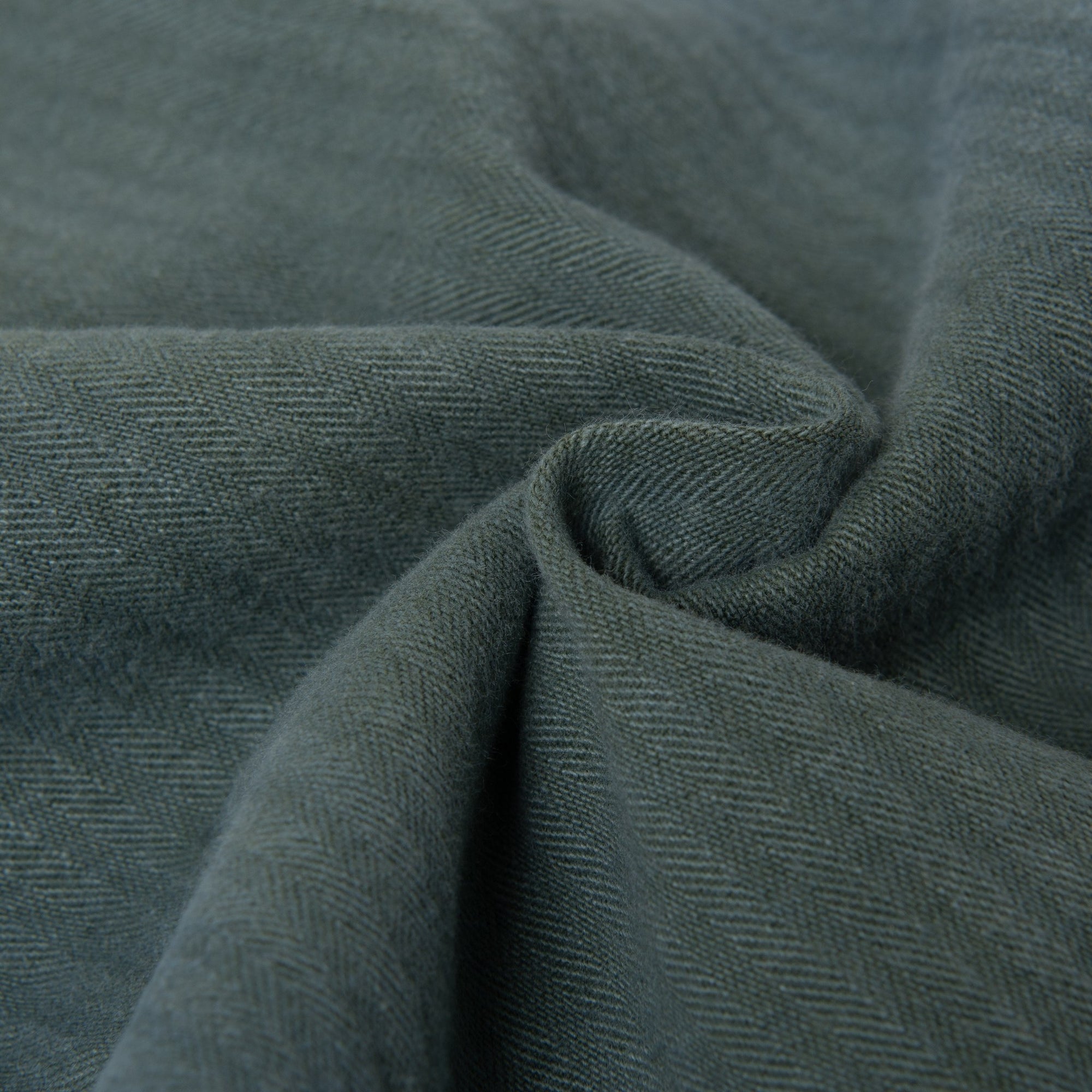 [Pre-Order] Studio D'Artisan "Indigo Green" Herringbone Baker Pants
