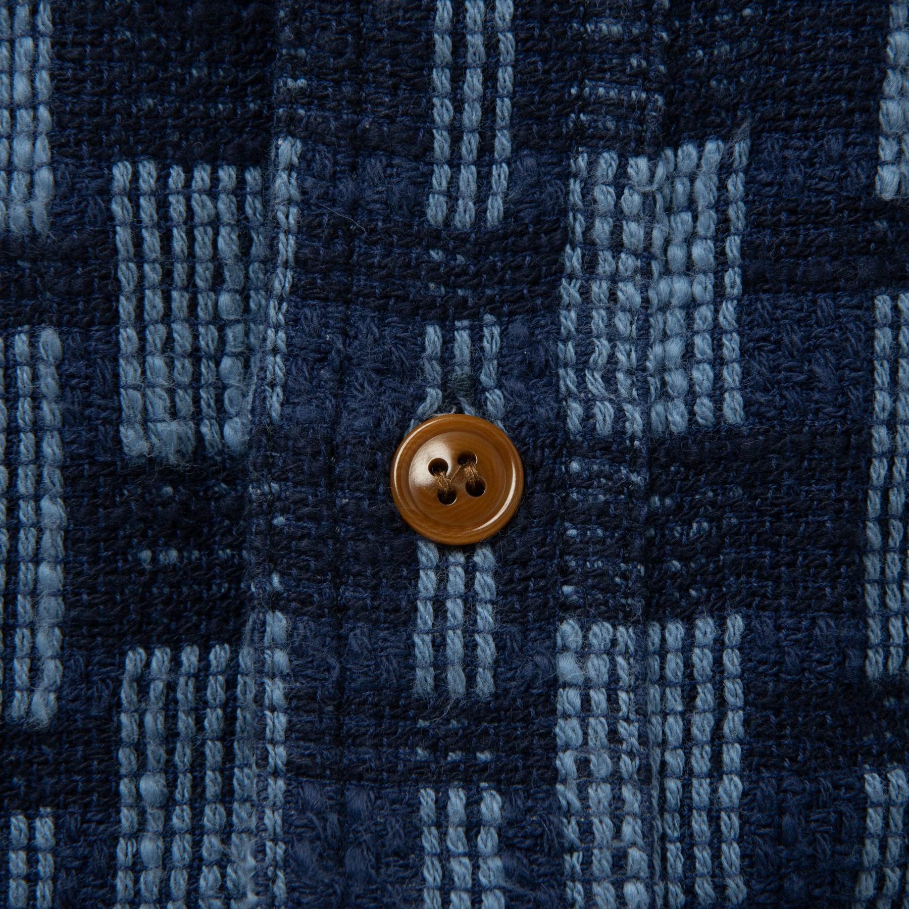 [Pre-Order] Studio D'Artisan "Noragi" Indigo Plaid Sashiko Work Shirt
