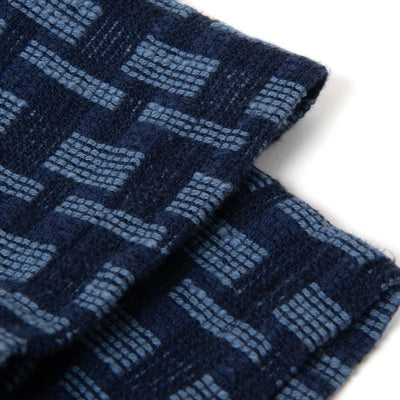 [Pre-Order] Studio D'Artisan "Noragi" Indigo Plaid Sashiko S/S Work Shirt