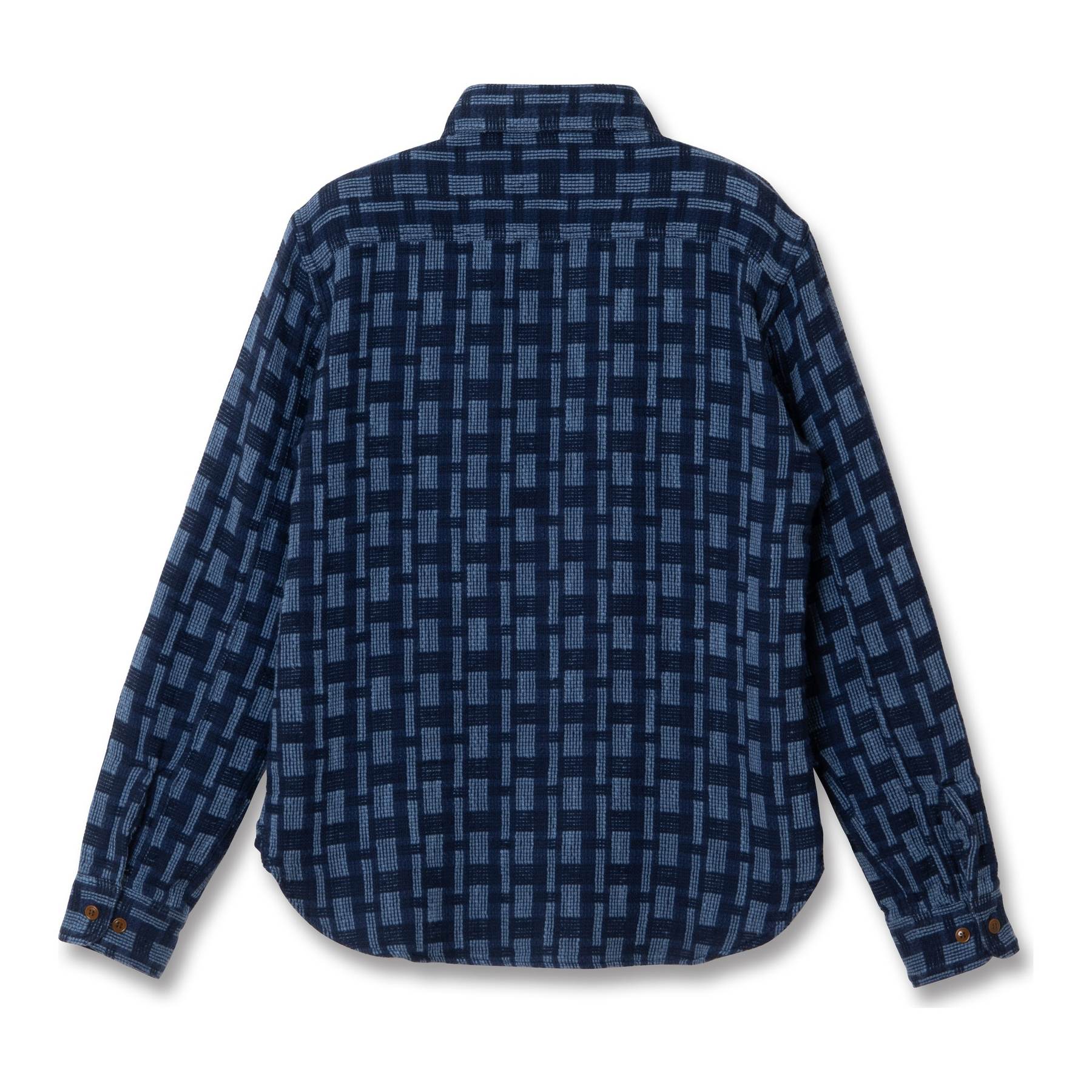 [Pre-Order] Studio D'Artisan "Noragi" Indigo Plaid Sashiko Work Shirt