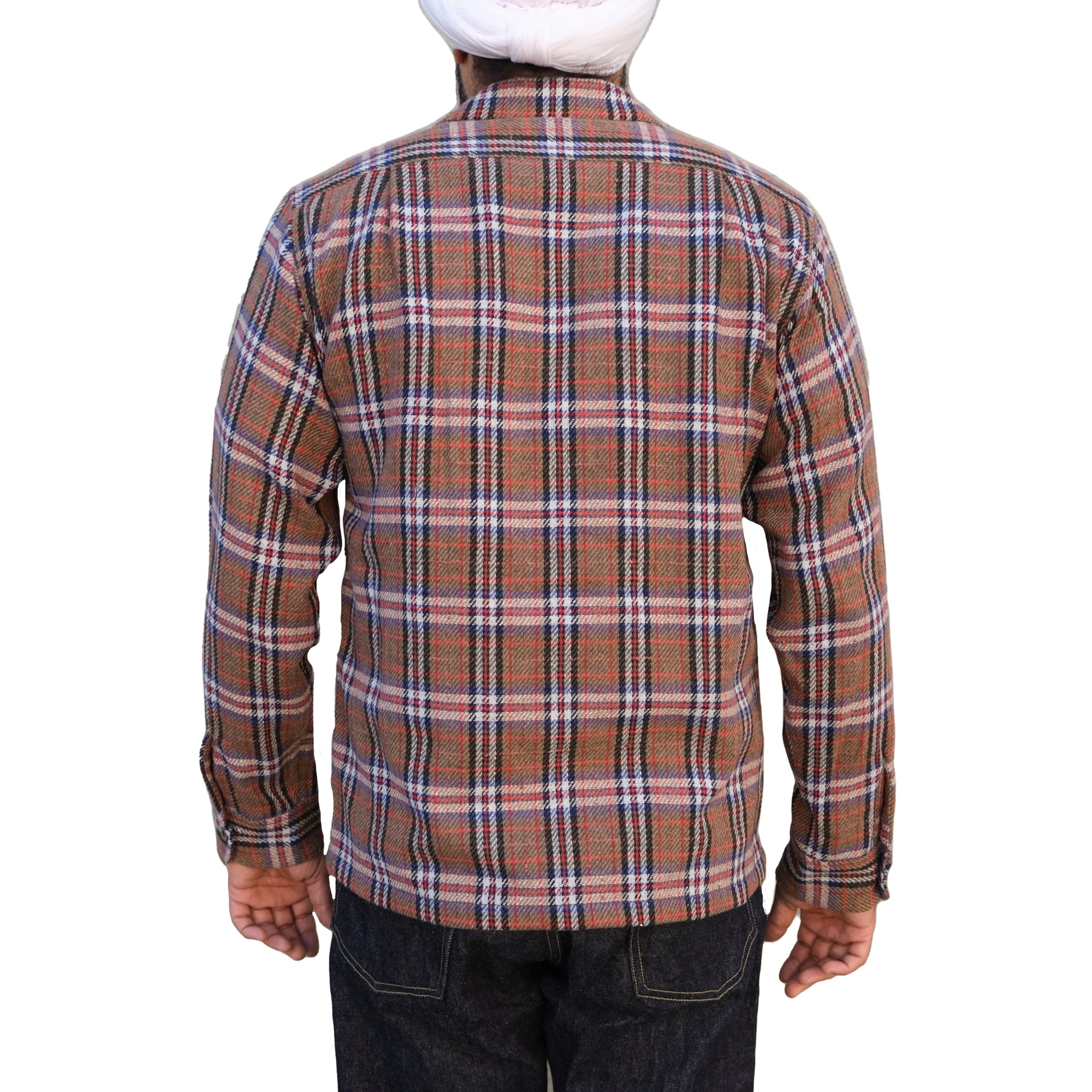 Fullcount Tartan Check Open Collar Flannel Shirt